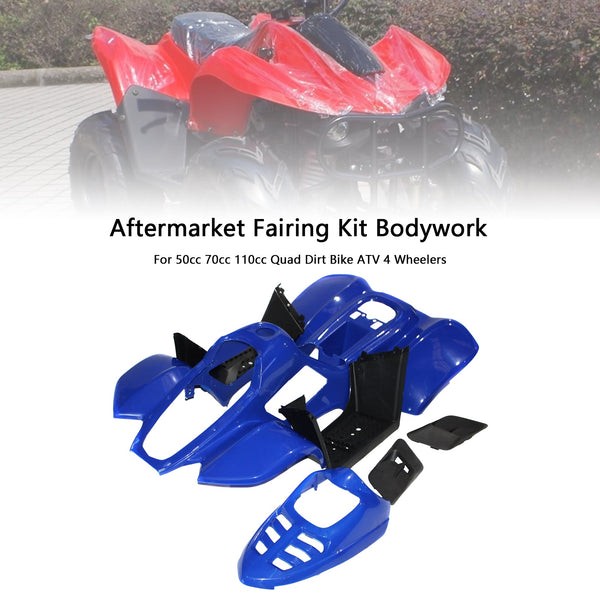 Plastic Fairing Fender Kit For 50cc 70cc 110cc Dinosaur Quad Dirt Bike ATV Blue