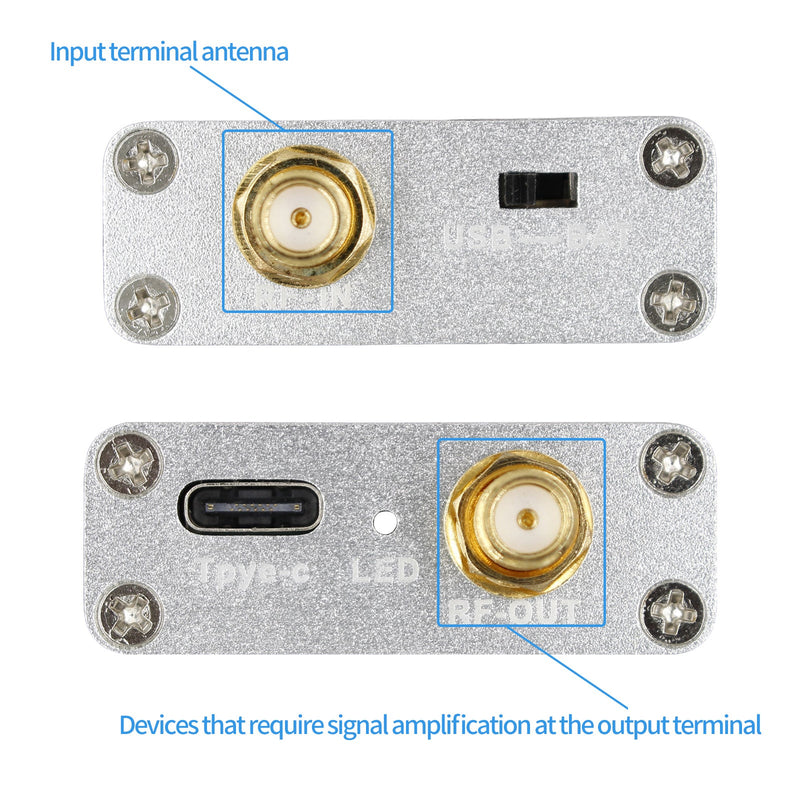 100K-6GHz Vollband-Rauscharmer Verstärker 20dB High Gain Leistungsvorverstärker HT004