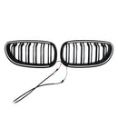 2004-2009 dla BMW serii 5 Touring E61 520i 523i 525i 528i 530i 535i 540i 545i 550i 2-częściowa sportowa atrapa chłodnicy w błyszczącej czerni