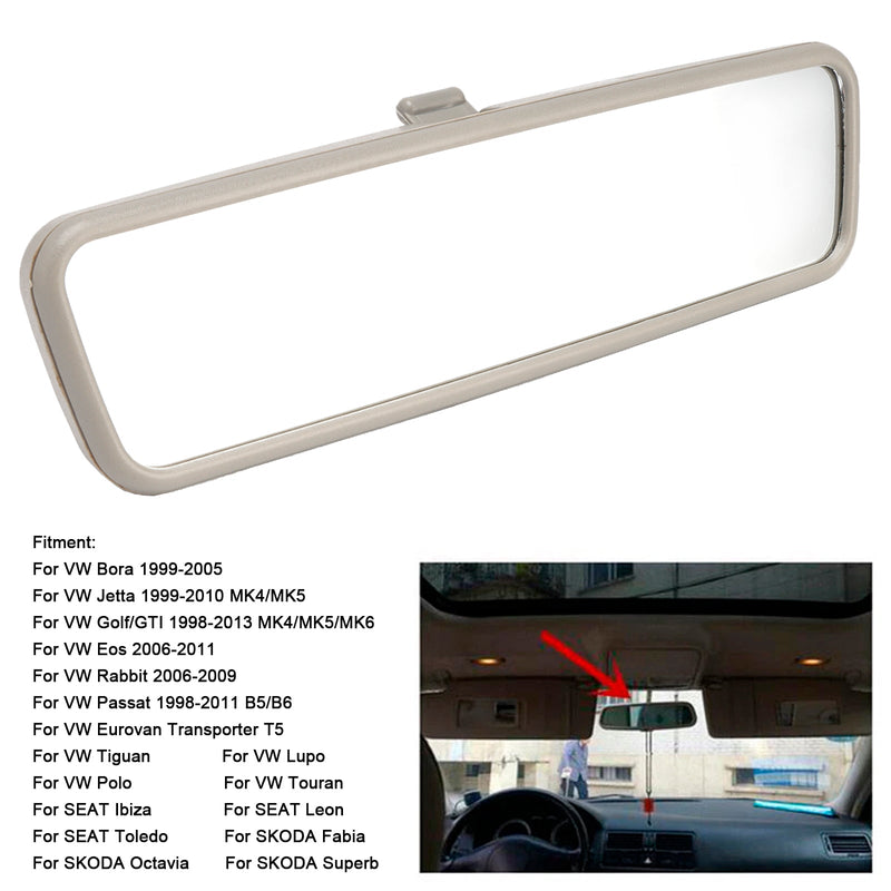 Graues Innenspiegelglas 3B0857511H für VW Golf MK4 Jetta Passat