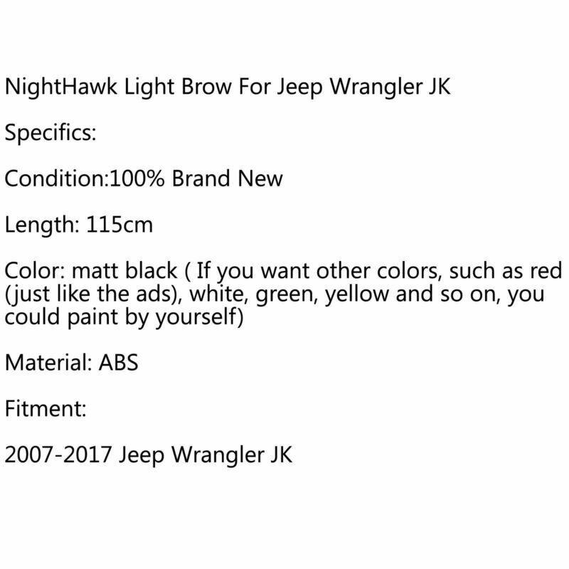 Undercover NightHawk Light Brow Cover 2007-2017 Wrangler JK Matt Black