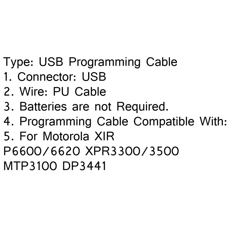 USB Programmier Kabel Für XIR P6600/6620 XPR3300/3500 MTP3100 DP3441