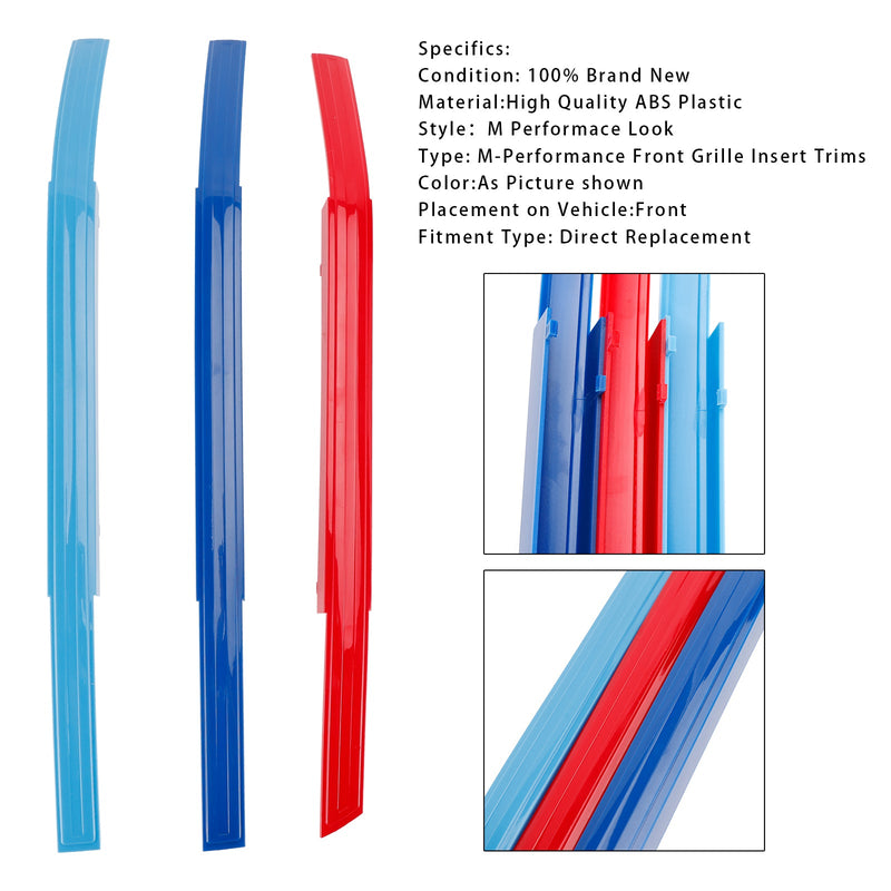 2023-2025 BMW 7 Series Tri-Color ABS Front Kidney Grille Insert Trims Clip