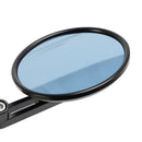 2x Motorrad Rückspiegel Lenkerendenspiegel Rund Blau Glas 7/8" Spiegel E-geprüft
