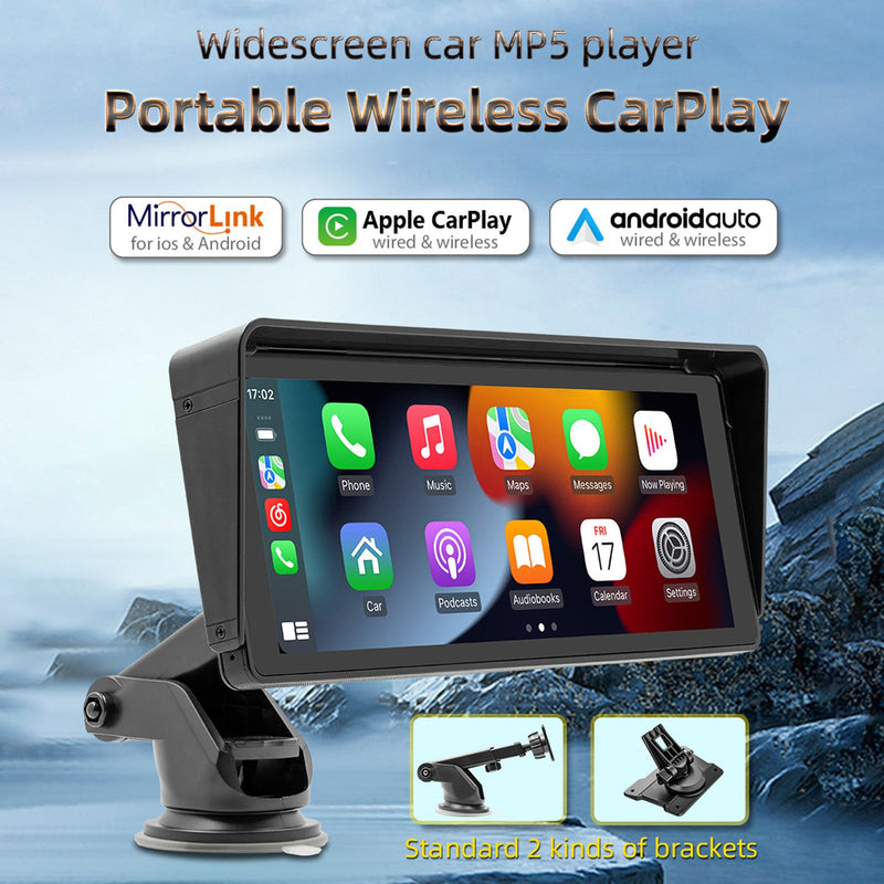 10,26" auton MP5-soitin Bluetooth-auton FM-lähetin Langaton Carplay 4 LED -kamera