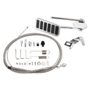 Universal Street Hot Rod Aluminium Gaspedal 24"" SS Gaszug &amp; Federsatz