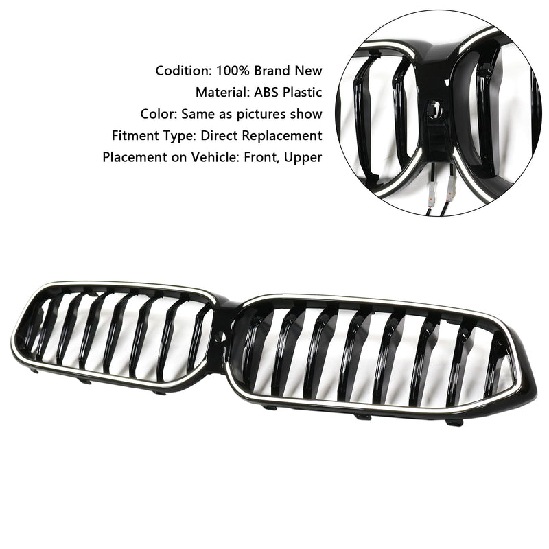 2020–2025 BMW 6 -sarja G32 kiiltävä musta etumatka Grill