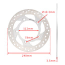 NEUE Hintere Bremsscheibe Rotor 240mm Für Bajaj Rouser 135 125