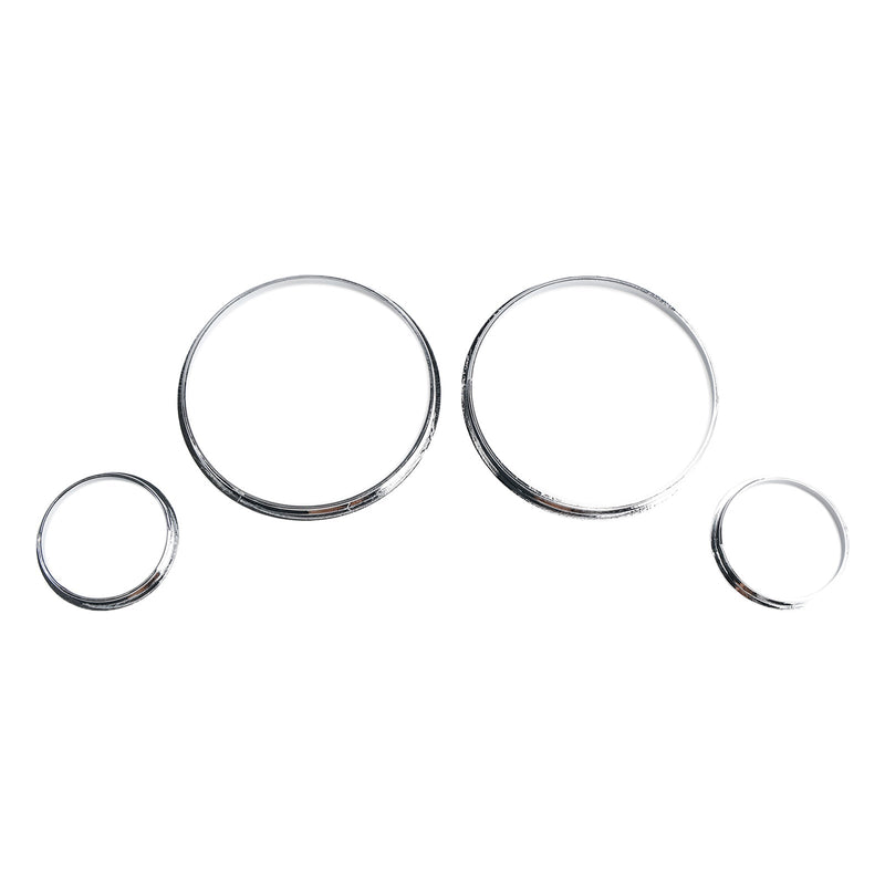 1999-2006 BMW E53 X5 Silver Dashboard Trim Rings Velocímetro Painel de instrumentos 500-125