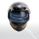 DOT Motorradhelm für Erwachsene, Street, Integralhelm, Orange