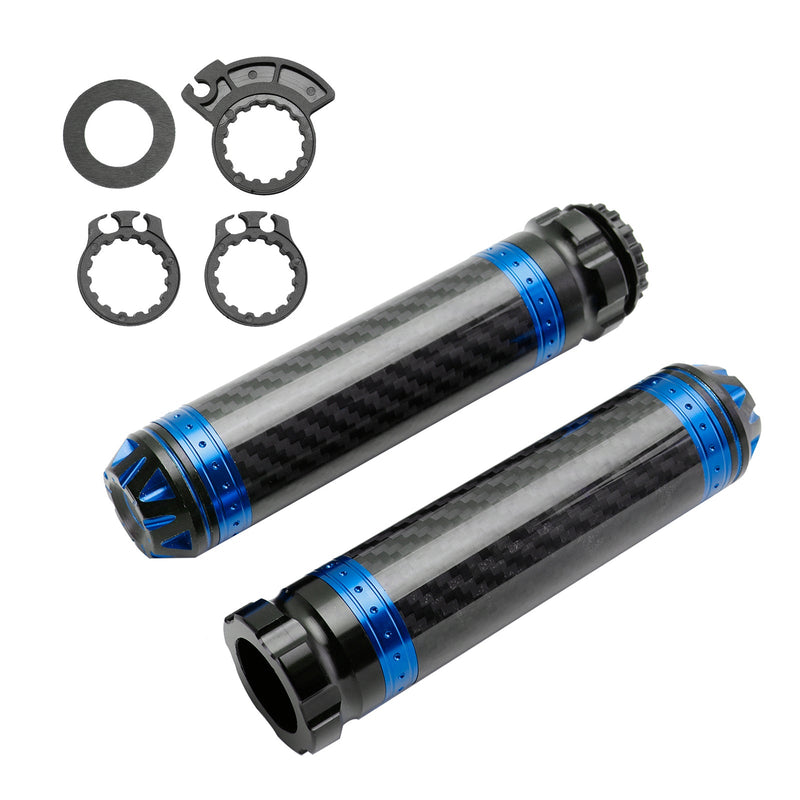 7/8 ""/22Mm Motorrad Lenker Handgriffe Carbon Universal Grün Für Motorrad Silber
