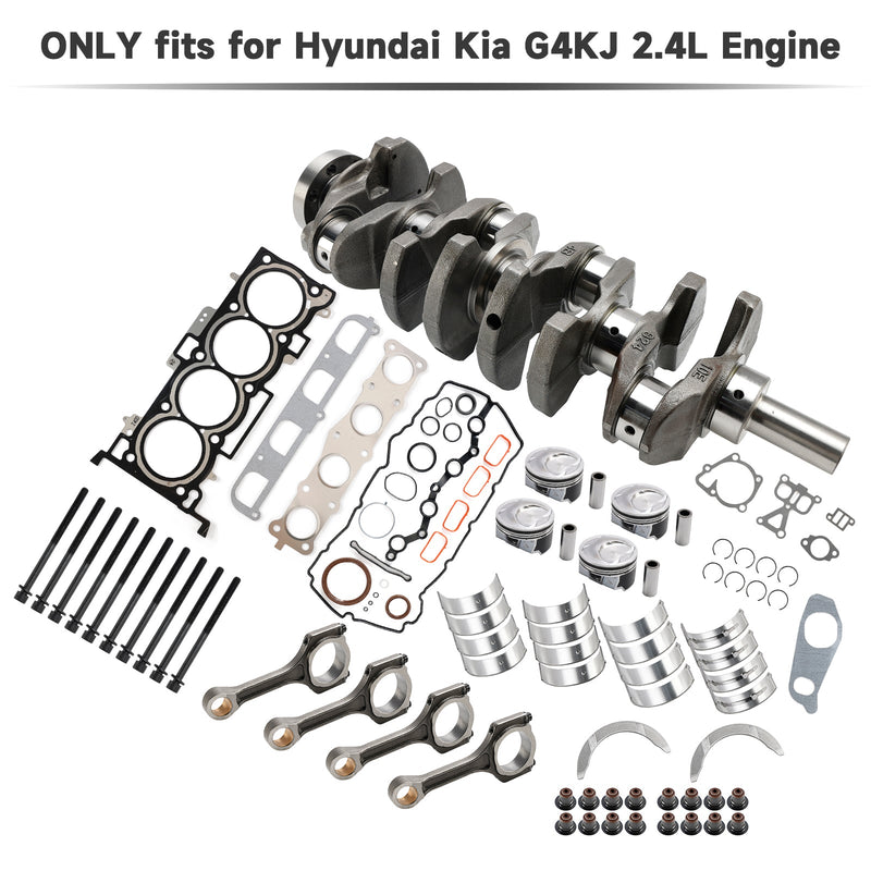 Kit de revisão e conversão do motor HYUNDAI KIA Sorento G4KJ 2.4L, hastes do virabrequim