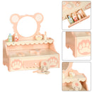 Kinder Schminktisch mit Spiegel – Prinzessin Schminkset für Mädchen ab 3 Jahren mit 8 Zubehörteilen und Schublade