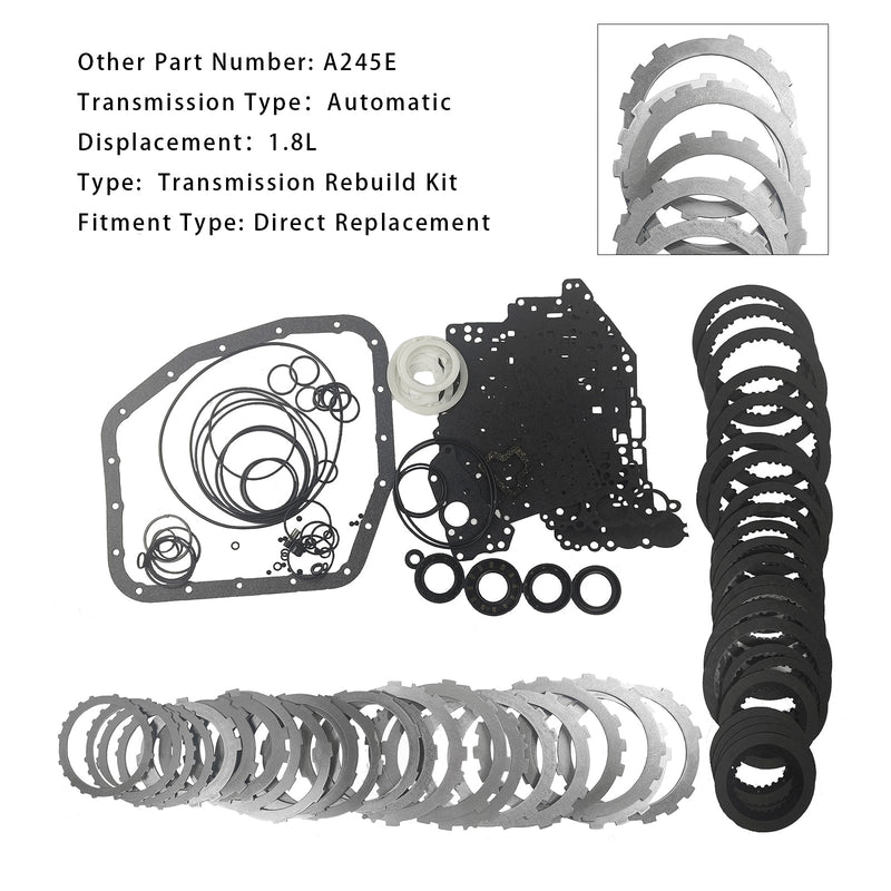 1993-2008 TOYOTA COROLLA 4 SP FWD L4 1.8L A245E Getriebe Master Rebuild kit Kupplungsscheiben