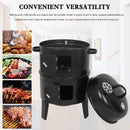 Abnehmbarer 3-in-1 Vertikaler Holzkohle-Smoker Tragbarer BBQ-Smoker-Grill