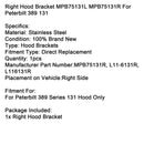Peterbilt 389 Serie 131 Motorhaube Rechte Motorhaube Halterungen Set MPB75131L MPB75131R