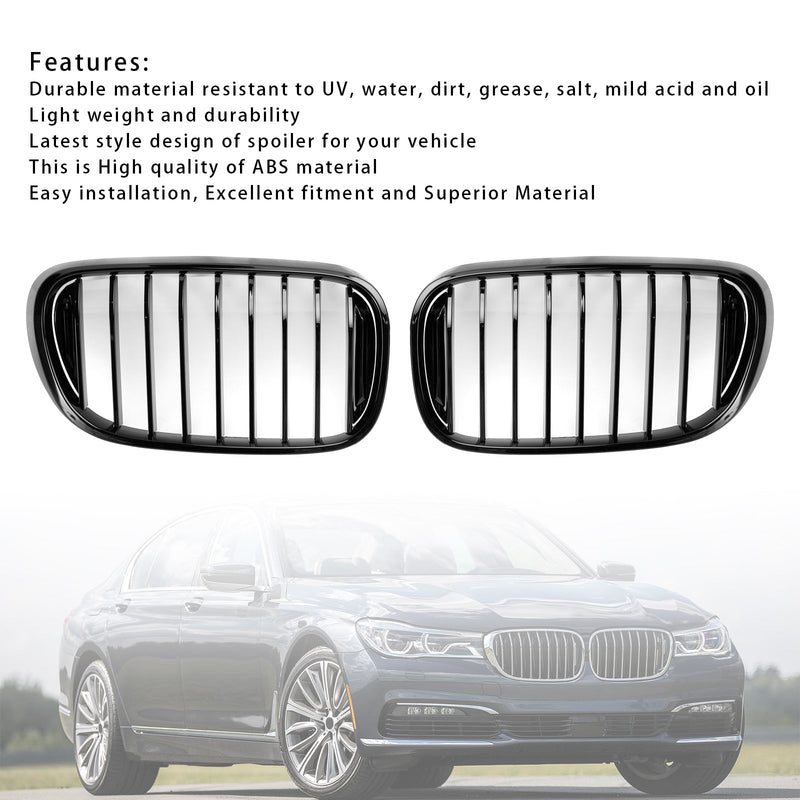 2016-2018 BMW 7-serie G11 G12 740i 750i Gloss Black Nyre Grill