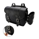 Heck Bag Pu Pu Side Saddle Tail Bag Bagasjepose Lagring Svart for motorsykkel