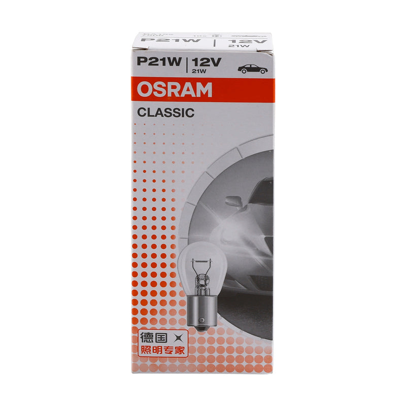 10 STÜCKE Auto Licht Rohrlampe birne P21W BA15S 7506 12 V 21 Watt Für OSRAM