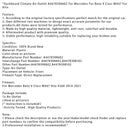 2014–2021 Mercedes Benz V-Klasse W447 Vito Armaturenbrett Klima Luftauslass A4478308602