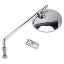 Paar universelle Motorrad-Klemmspiegel, 4 Zoll, verchromt, rund, für 7/8 Zoll Lenker