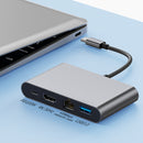 4-in-1-telakointiasema TYPE-C - RJ45 100M HDMI USB3.0 PD -liitäntä MacBookille