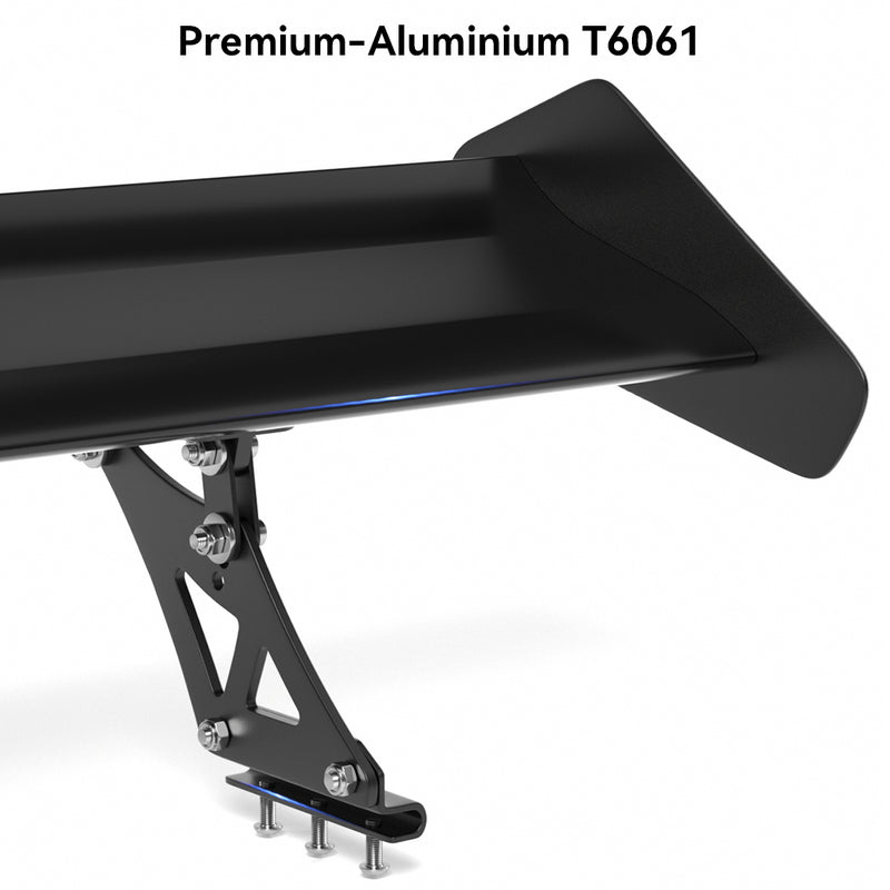 Spoiler de corrida de asa traseira de alumínio GT leve e ajustável universal genérico