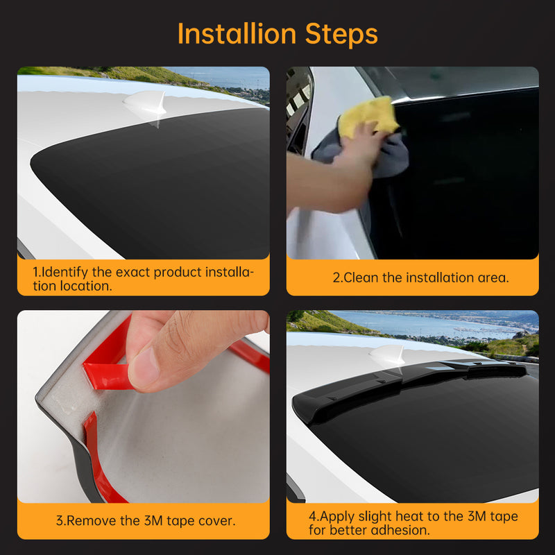 Glänzend schwarzer Heckscheiben-Dachspoiler, passend für Toyota Camry LE SE XSE XLE 2018-2021 Generic