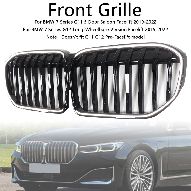2019-2022 BMW 7 Série G11 G12 Individual grade de grade frontal de alto brilho de alto brilho ajuste