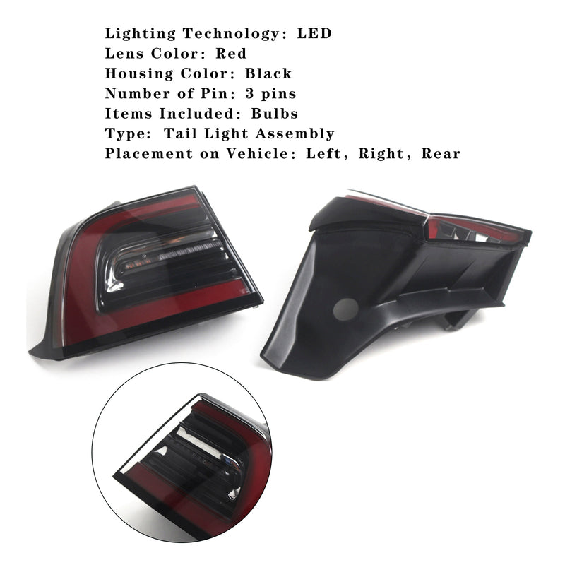 2020-2023 Tesla Model Y L+R Rücklicht LED-Licht 1077399-00,1077398-00
