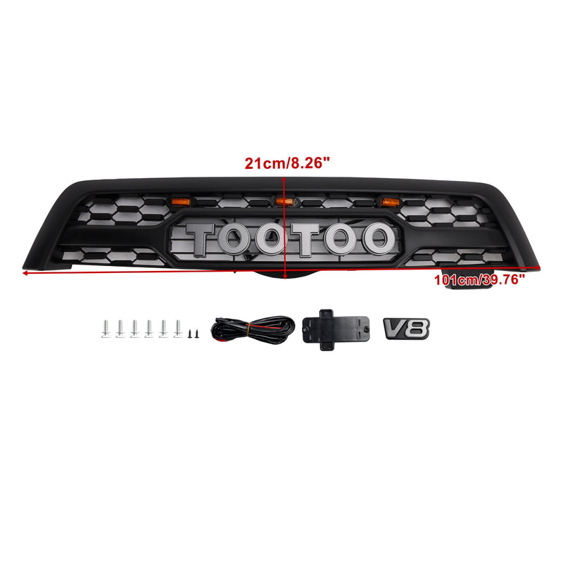 Frontstoßstangengrill in Mattschwarz, passend für Toyota Sequoia 2005-2007 mit LED-Beleuchtung