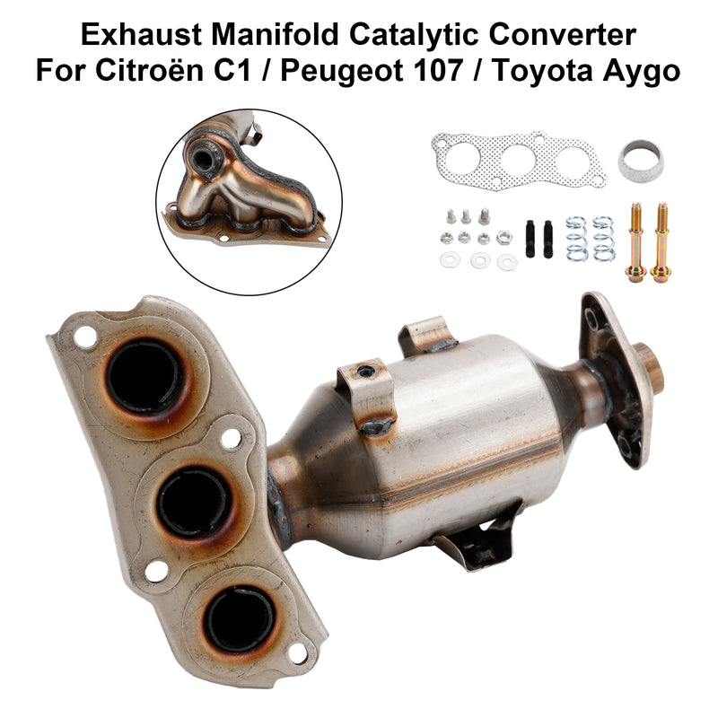 Catalyst Kit 0342K0 Für Toyota Aygo Citroen C1 Peugeot 107 2005-2014