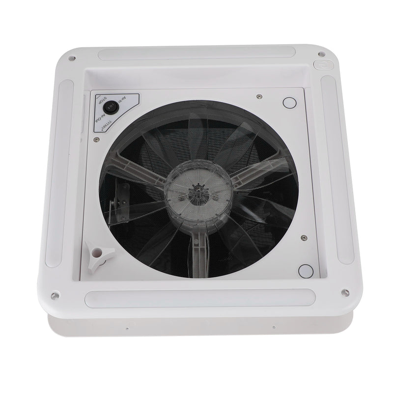 Ventilador de techo para caravana y autocaravana de 14", claraboya, capó de techo, ventilación Turbo + LED