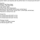Zündschloss Sperren Montage mit Chip 39730-T2A-A1 Für Honda Accord 2013-2017