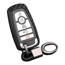 Autoschlüsselhülle aus Leder und Silikon mit Schnalle für Ford Smart