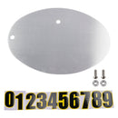 DIY Universal Motorcykel registreringsskylt Aluminium Anpassad oval registreringsskylt