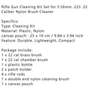 Pistolrensesett for 5,56 mm .223 .22 kaliber Rifle Nylon Brush Cleaner