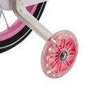 Bicicletta da princess för barn där 18" med rotell och rosa ost