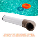 Hayward De4820 Pro Grid Vertical de Filter Outlet Knee Recovery med O-ring DEX4820EA