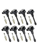 8-teiliges Zündspulen- und Zündkerzen-Set UF650 für Infiniti QX80 5.6L V8 2014-2019