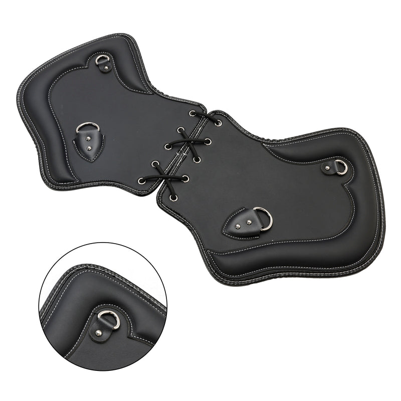 1985–2017 Touring, Softail, Dyna oder Sportster Bikes Paar CNC Hitzeschild Sattelschutz Schwarzbraun