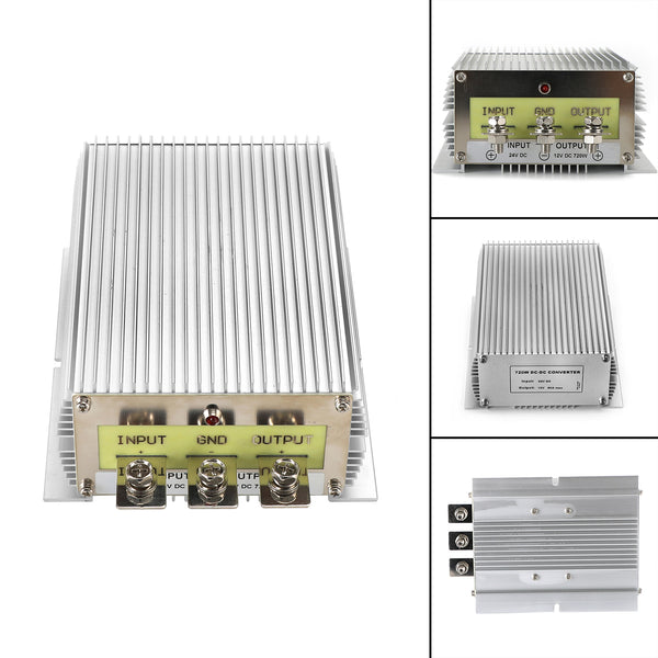 DC/DC spänningsomvandlare spänningsregulatormodul steg ner buck 24V till 12V 60A