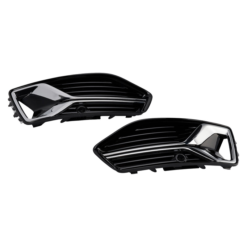 2019-2023 Audi A6 C8 2PCS Front Bumper Fog Light Cover Grille Grill 4K0807647