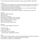 2002-2007 Subaru Impreza WRX STST Auto Boden Matte Clip Stranket