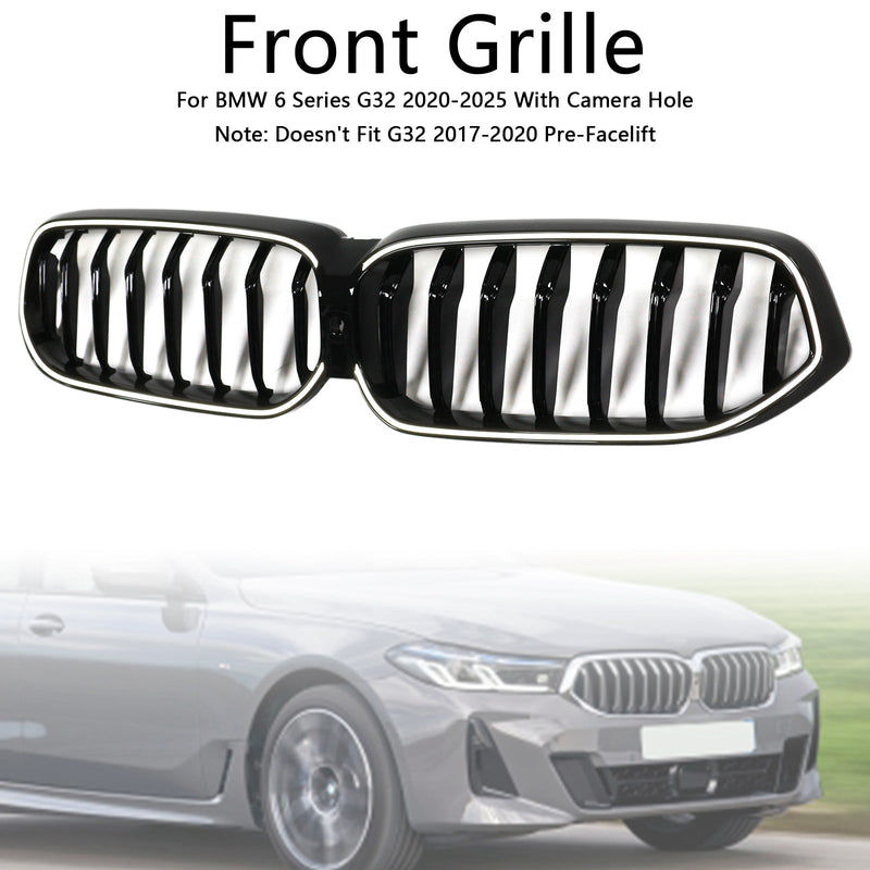 2020–2025 BMW 6 -sarja G32 kiiltävä musta etumatka Grill