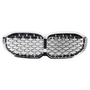 Front Kidney Grille Grill For BMW 1 Series F40 19-23 Silver Diamond Style