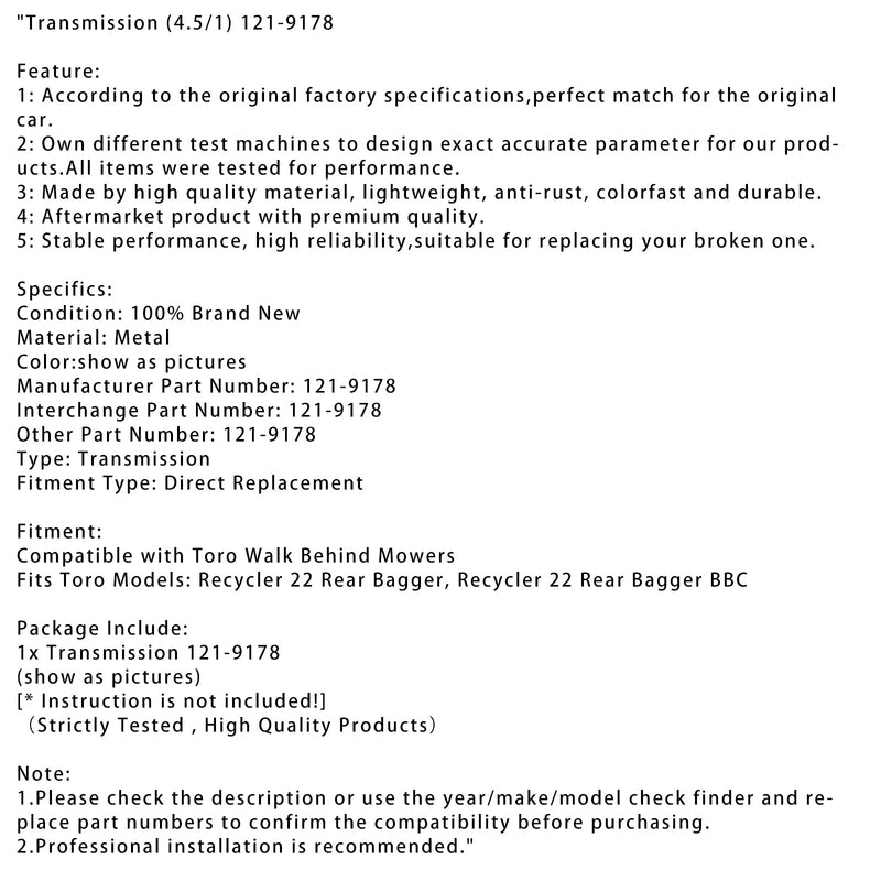 Skrzynia biegów (4,5/1) 121-9178