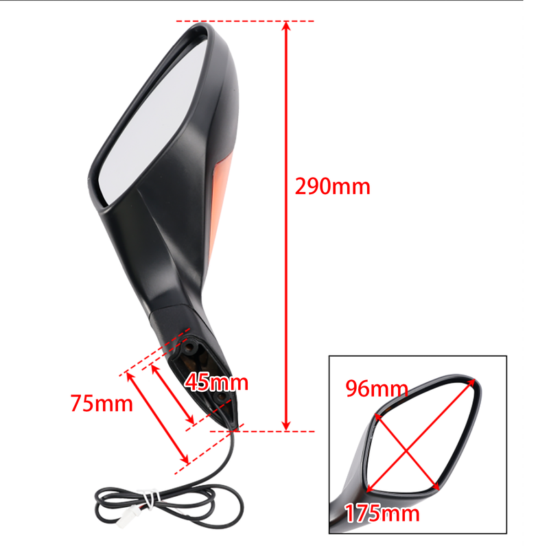 Mirror de retorno con señales de giro para MV Agusta F3 675 2018-2018 F3 800 2018-2018