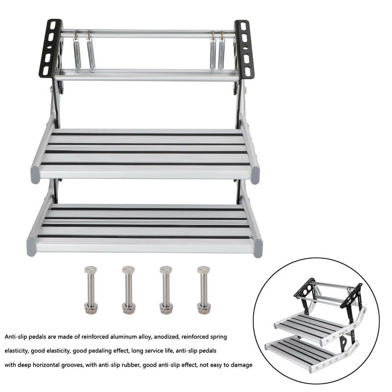 Manual de alumínio duplo pull out drop down dobrável passo motorhome rv campervan