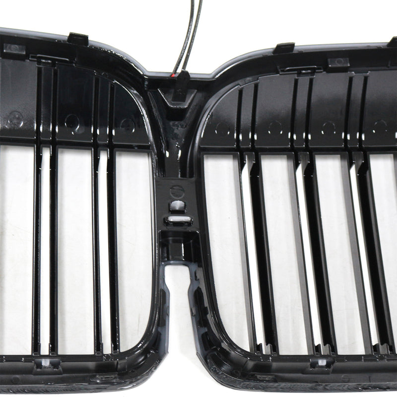 2019–2022 BMW 7 -sarja G11 G12 Double-Melle etusälejä musta kiiltävä